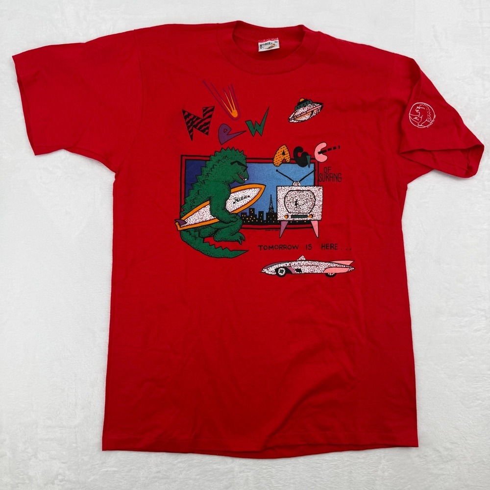 VTG 1986 Hobie Heavy Surf Monster New Age Single Stitch Shirt Sz XL Deadstock